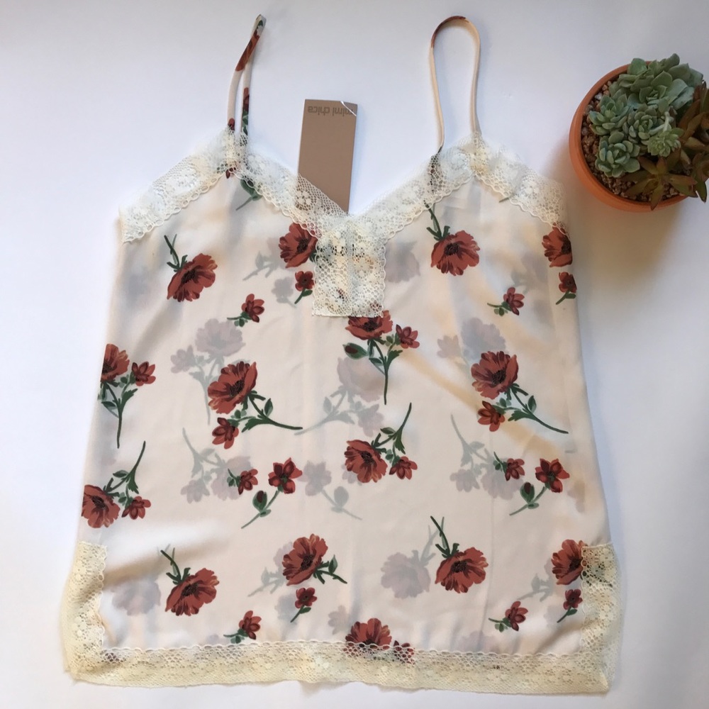 MIMI CHICA Lace Floral Tank NWT S